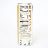 Ingredients label of Liberta hemp-infused non-alcoholic red wine can showing THC and CBD content