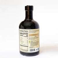 Close-up of Liberta wine label – handcrafted non-alcoholic red wine with 25mg THC and 125mg CBD